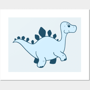 Blue Dinosaur Posters and Art